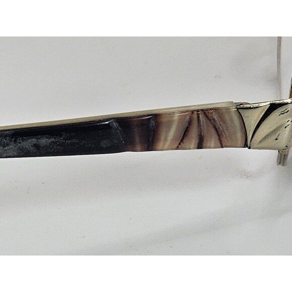 SAKS FIFTH AVENUE women 275 03YG GOLD 55-18-140 Eyeglasses With Case FRAMES ONLY - Picture 6 of 12